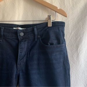 Levi's Midrise 711 Dark Wash Skinny Jeans